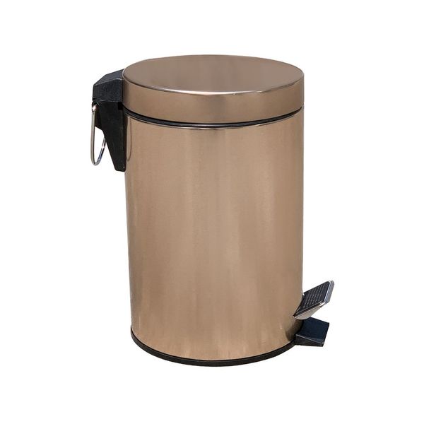 Lixeira Inox Com Pedal Rose Gold 20l